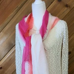 Ready For Spring! Pink orange white scarf